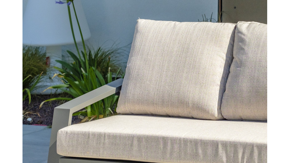 Salon bas de jardin IBIZA 5 places en aluminium - GRIS ANTHRACITE