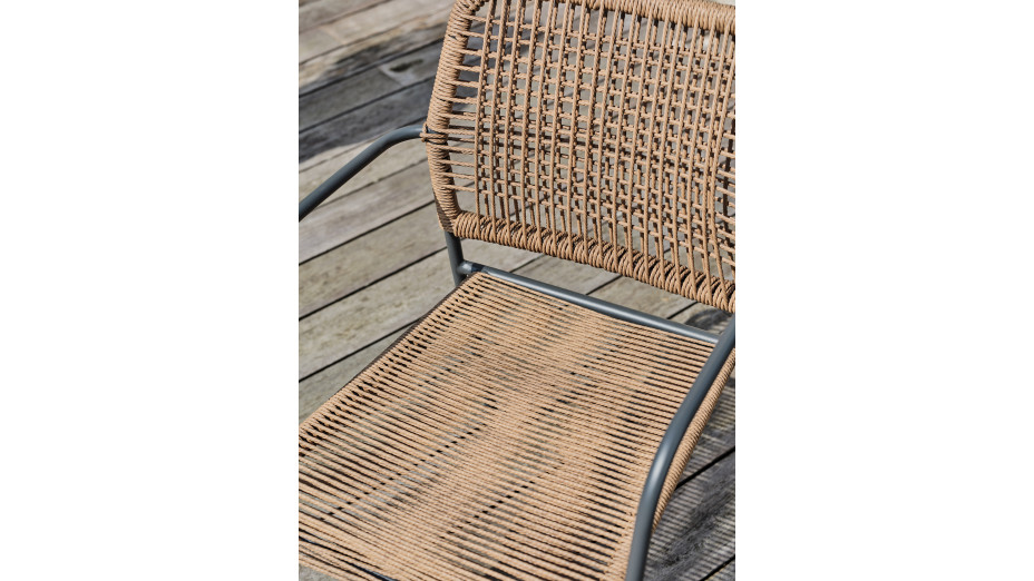 Lot composé de 2 fauteuils de jardin empilables MARCEAU-FT-ANTH