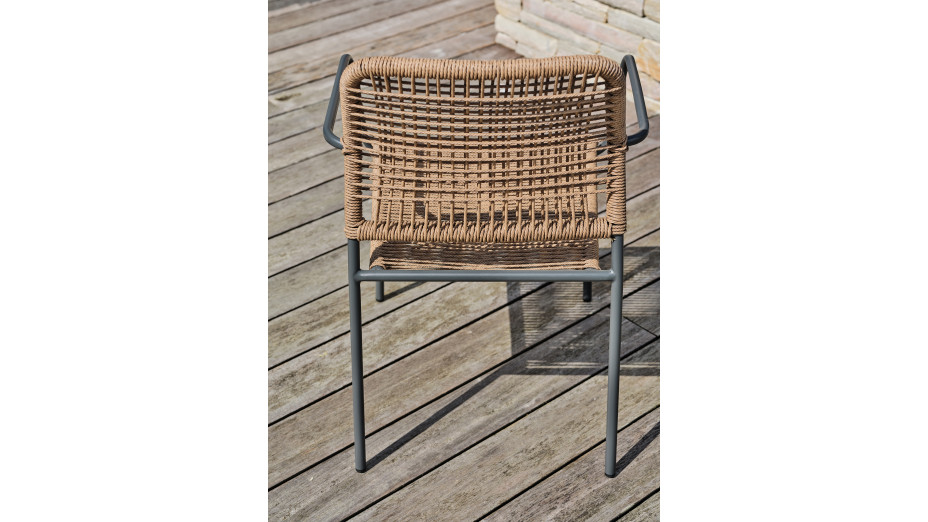Lot composé de 2 fauteuils de jardin empilables MARCEAU-FT-ANTH