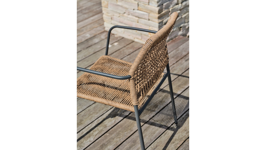 Lot composé de 2 fauteuils de jardin empilables MARCEAU-FT-ANTH