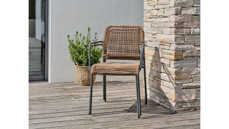 Lot composé de 2 fauteuils de jardin empilables MARCEAU-FT-ANTH