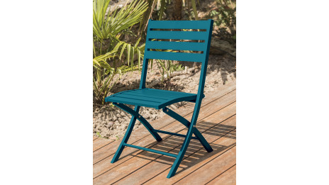 Lot composé de 2 chaises de jardin pliantes MARIUS-CP-CANARD