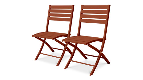 Lot composé de 2 chaises pliantes MARIUS-CP-TERRA