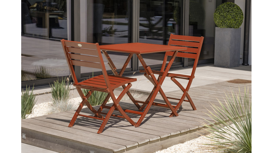 Lot composé de 2 chaises pliantes MARIUS-CP-TERRA