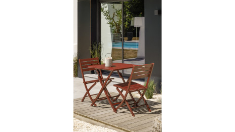 Lot composé de 2 chaises pliantes MARIUS-CP-TERRA