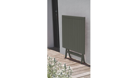 Guéridon de jardin pliant MARIUS (70x70 cm) en aluminium - VERT KAKI