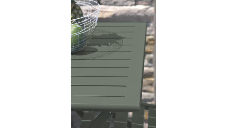 Guéridon de jardin pliant MARIUS (70x70 cm) en aluminium - VERT KAKI