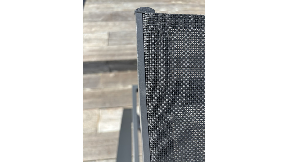 Lot composé de 2 bains de soleil BARCELONA-CL-NOIR empilables