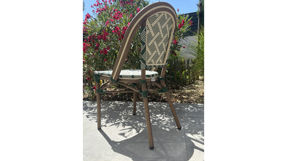 Lot composé de 2 fauteuils de jardin BISTRO-FT-TEX-VERT empilables