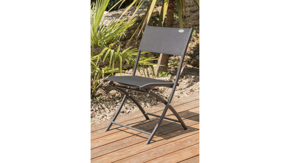 Lot composé de 6 chaises de jardin C43-NTN pliantes