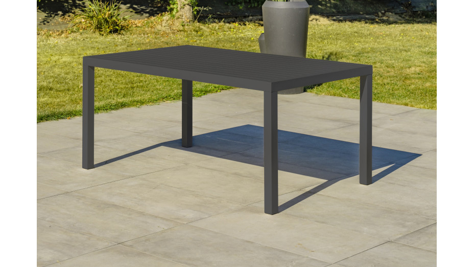 Ensemble repas de jardin CAYENNE 7 places en aluminium - GRIS ANTHRACITE