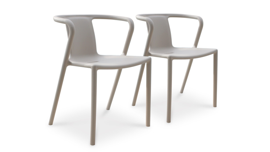 Lot composé de 2 fauteuils de jardin DIEGO-FT-SABLE empilables