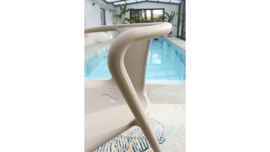 Lot composé de 2 fauteuils de jardin DIEGO-FT-SABLE empilables