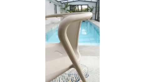 Lot composé de 2 fauteuils de jardin DIEGO-FT-SABLE empilables
