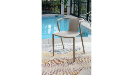 Lot composé de 2 fauteuils de jardin DIEGO-FT-SABLE empilables