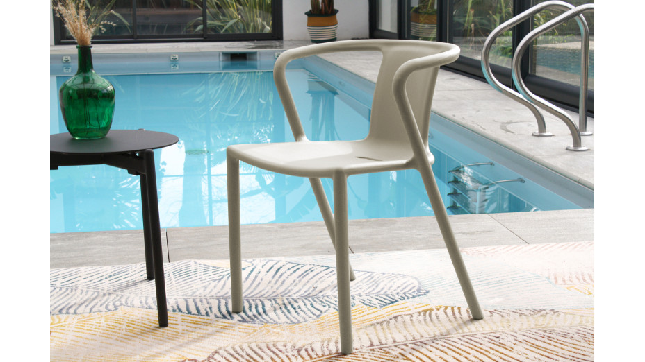 Lot composé de 2 fauteuils de jardin DIEGO-FT-SABLE empilables