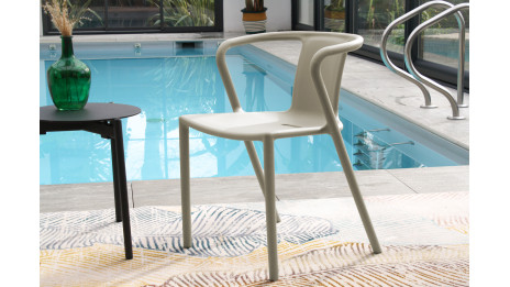 Lot composé de 2 fauteuils de jardin DIEGO-FT-SABLE empilables