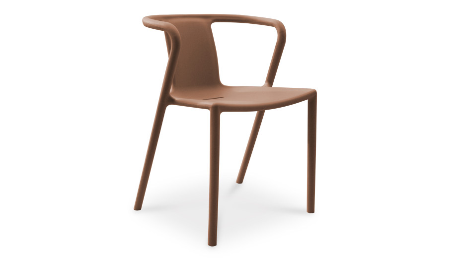 Fauteuil de jardin empilable DIEGO en polypropylène - TERRACOTTA