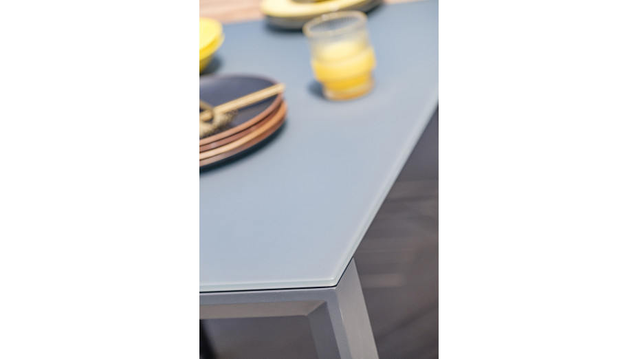 Lot composé d'une table de jardin HONFLEUR-TB250 avec rallonge et de 8 fauteuils pliants HONFLEUR-DC
