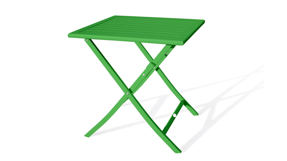 Guéridon de jardin pliant MARIUS (70x70 cm) en aluminium - VERT PRAIRIE