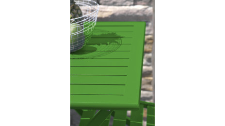 Guéridon de jardin pliant MARIUS (70x70 cm) en aluminium - VERT PRAIRIE