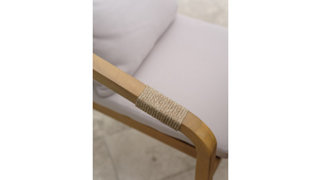 Ensemble repas de jardin SERENA (180x180 cm) 8 places en bois d'acacia - WOOD