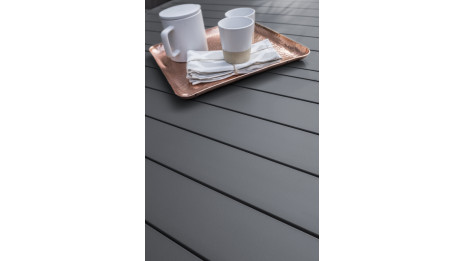 Lot composé d'une table de jardin MIAMI-TB300 avec rallonge et de 12 fauteuils ALU-MIAMI-FT empilables
