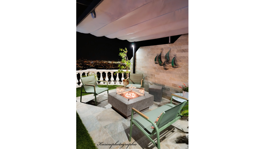 Table Brasero Manhattan gris clair