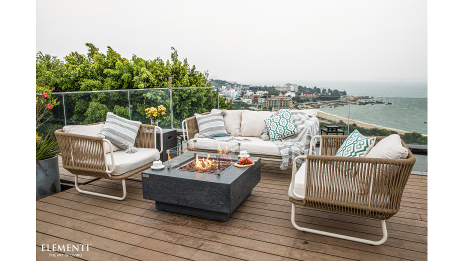 Table Brasero Manhattan gris foncé