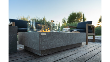 Table brasero Metropolis gris clair