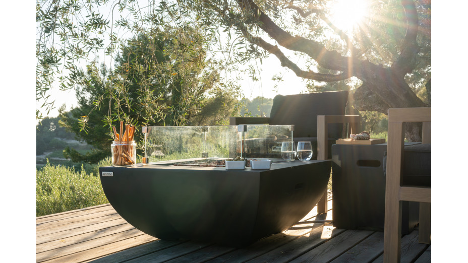 Table brasero Aurora noir
