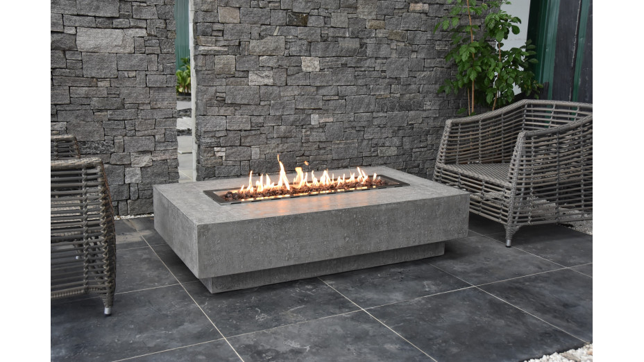 Table brasero Hampton gris clair