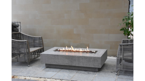 Table brasero Hampton gris clair