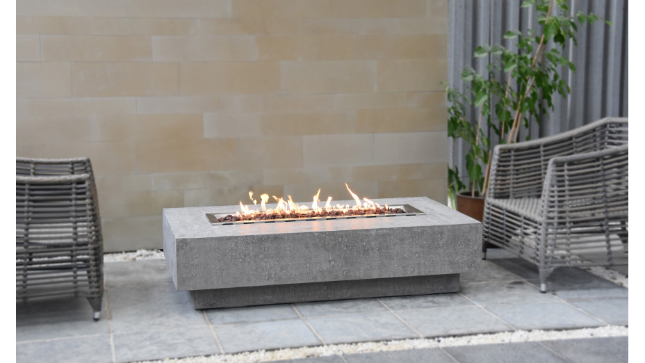 Table brasero Hampton gris clair