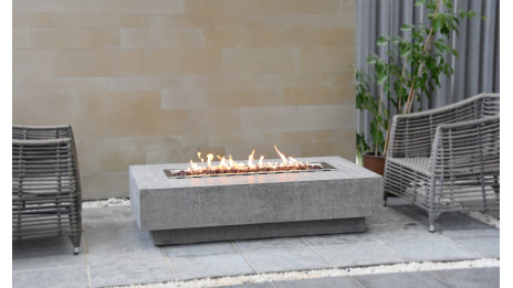 Table brasero Hampton gris clair