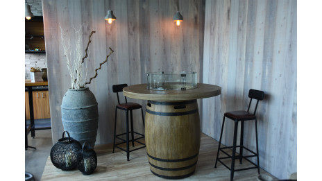 Table brasero Lafite Barel bois