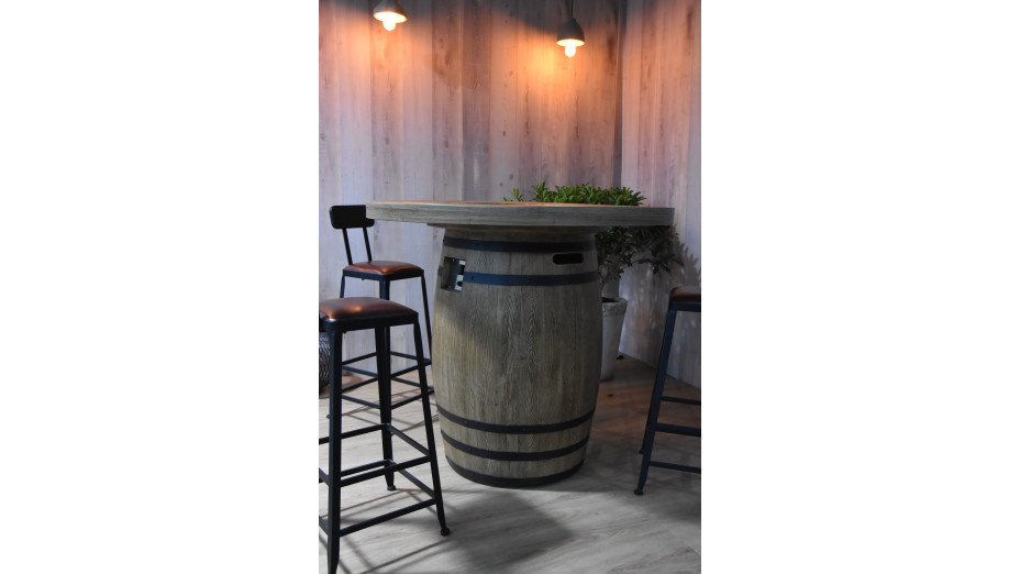 Table brasero Lafite Barel bois