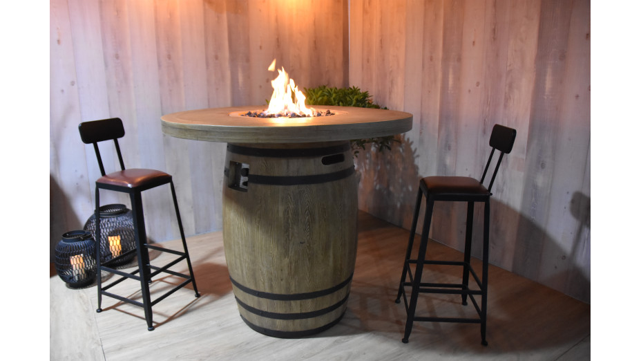 Table brasero Lafite Barel bois