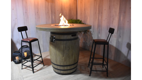 Table brasero Lafite Barel bois