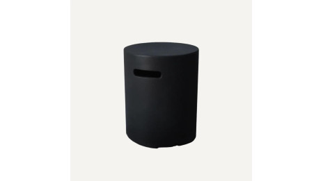 Coffre de Bouteille Rond Noir Brut York