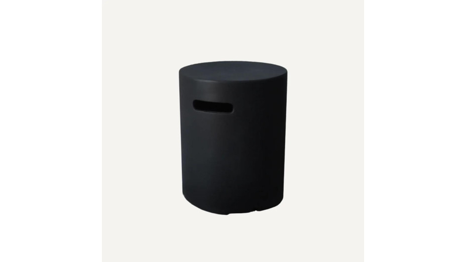 Coffre de Bouteille Rond Noir Brut York