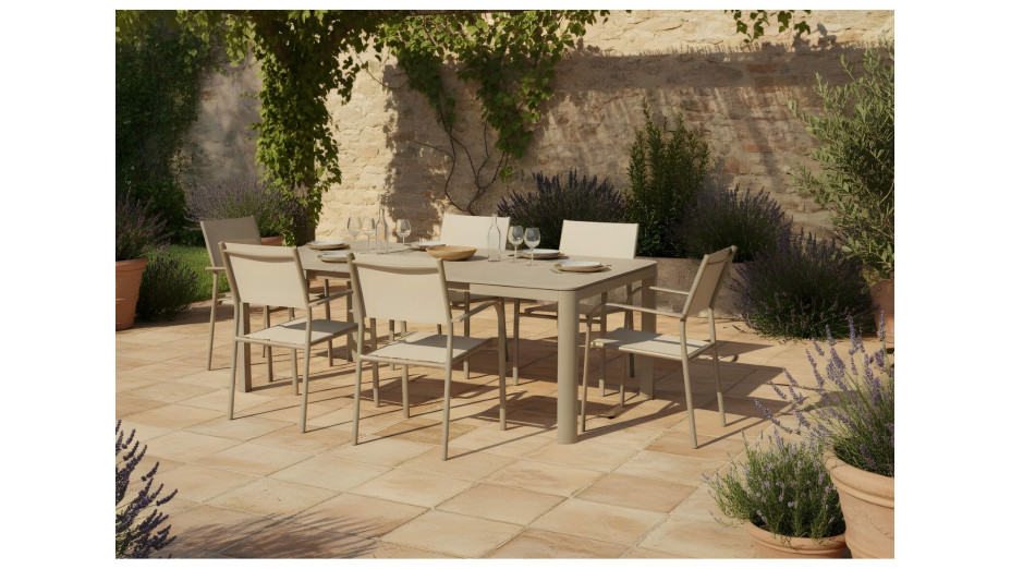 Table Alma 160/210 cm, plateau céramique