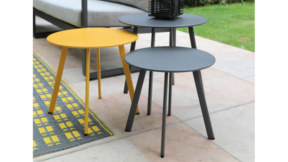 Table basse Massaï ronde 40 cm