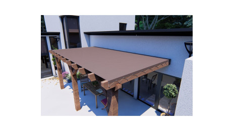 Toile sur mesure pour pergola bois
