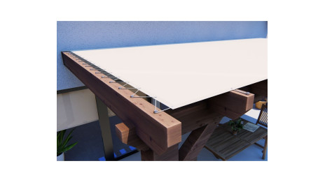 Toile sur mesure pour pergola bois