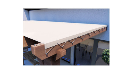 Toile sur mesure pour pergola bois