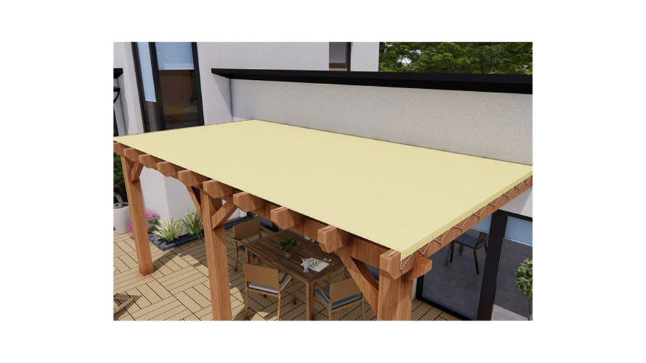 Toile sur mesure pour pergola bois