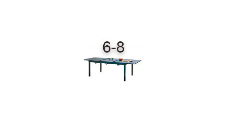 Table de jardin rectangulaire 6 à 8 personnes