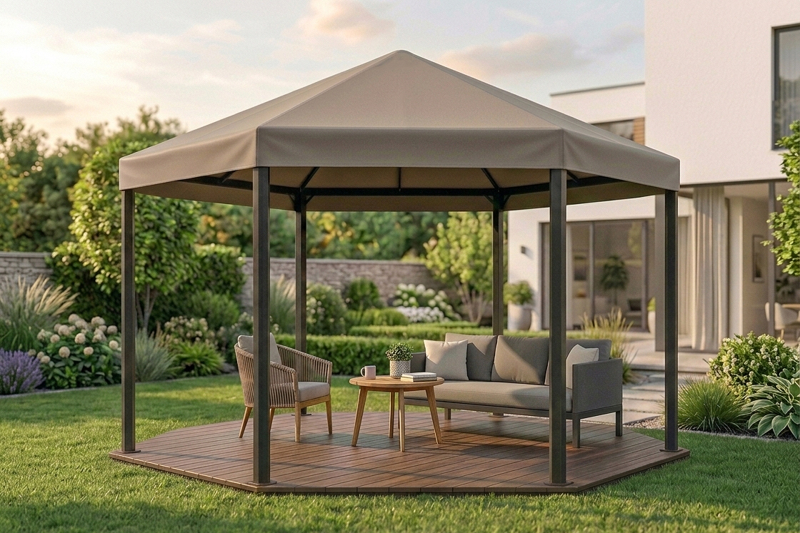 Toile pour tonnelle hexagonale